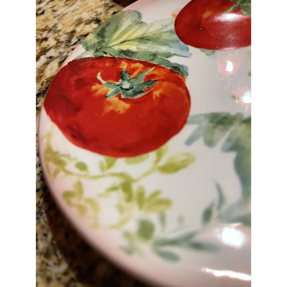 Beautiful 2 Magenta Plates Tomato motif 5